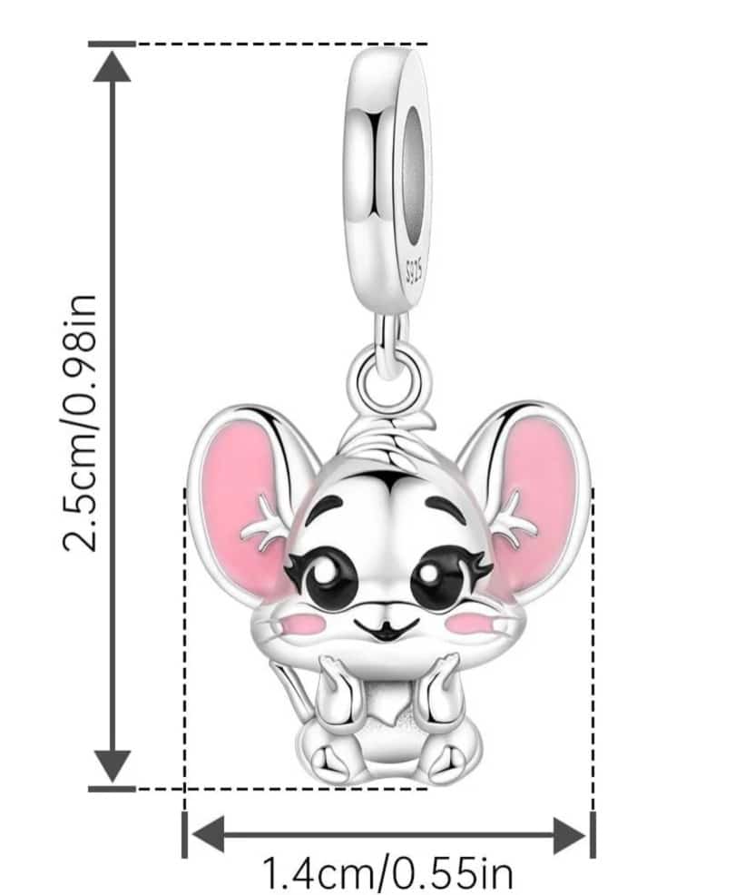 Charm ratón contento - Imagen 4