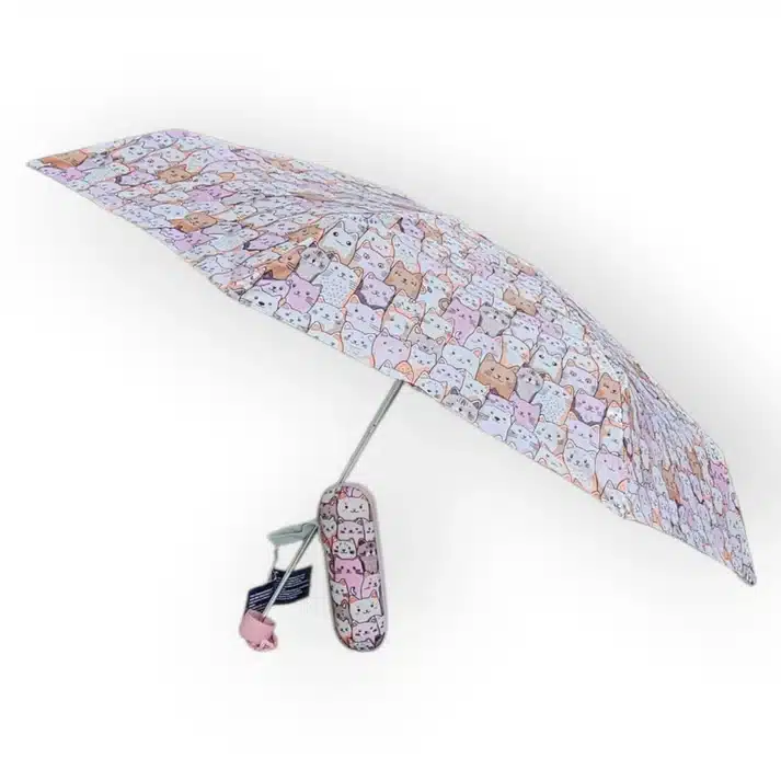 Paragua plegable con funda gatos - Imagen 2