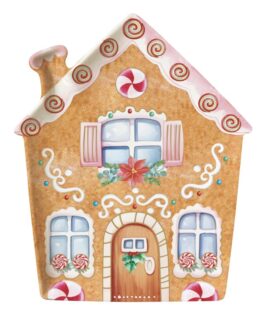 Plato porcelana casita de jengibre