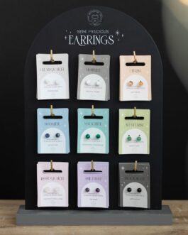 Pendientes de bolita piedras naturales