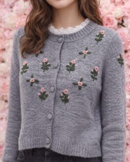 Rebeca bordada flores