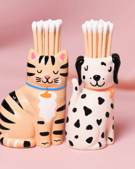 Porta cerillas gato o perro