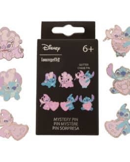 Pin Loungefly sorpresa Stitch y Angel corazones