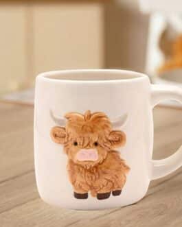 Taza vaca marrón
