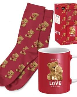 Set taza y calcetines amor