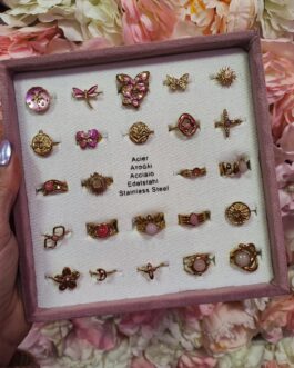 Anillos acero dorados regulables