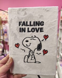 Cuaderno felpa Snoopy love