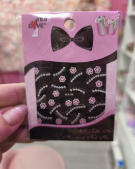 Pegatinas para uña rosas