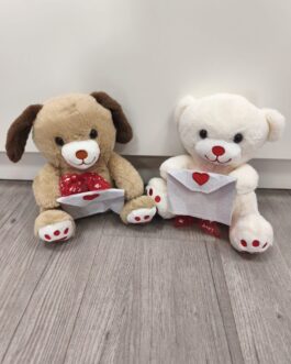 Peluches enamorados con sobre