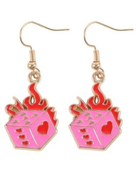 Pendientes dados de fuego