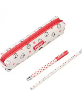 Estuche con boli y lápiz Snoopy love