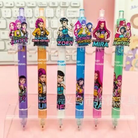 Set KPop Demon - 4 Cuadernos Y 6 Bolígrafos Anime Magic Girl Hunters