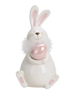 Conejo decorativo con huevo de pascua