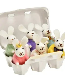 Conejos figura de fieltro