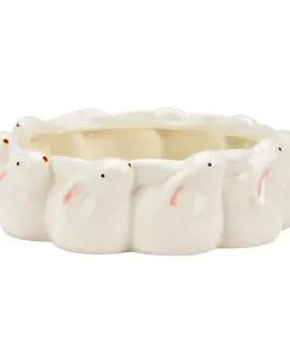 Cuenco conejos blancos