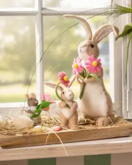 Conejos familia de fieltro