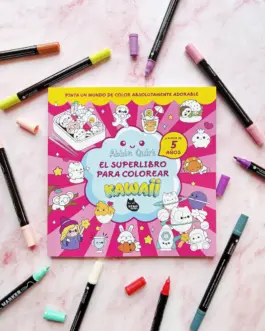 El súper libro de colorear kawaii