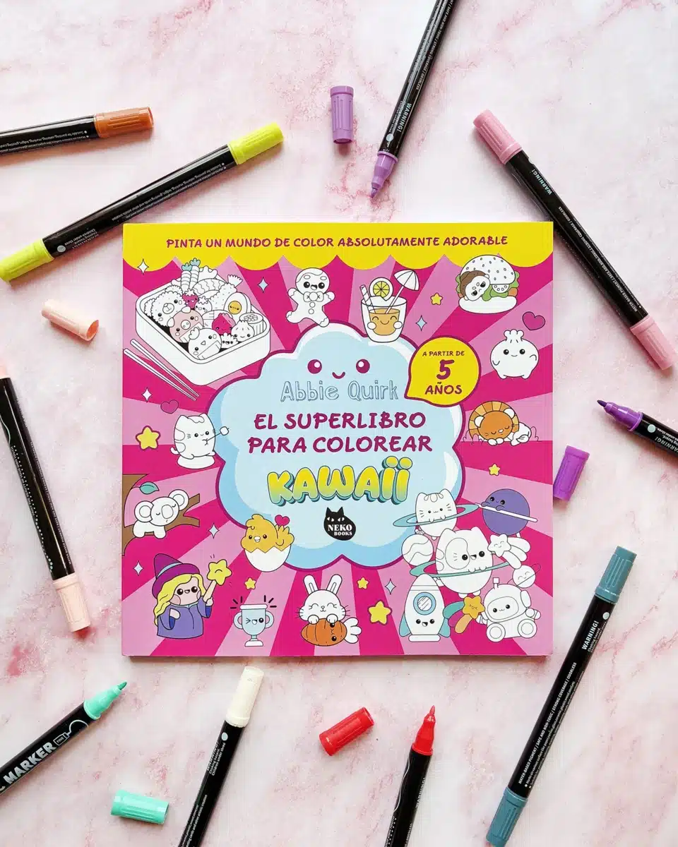 El súper libro de colorear kawaii