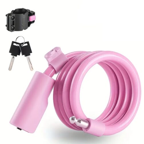Candado de cable rosa - Todo Pink