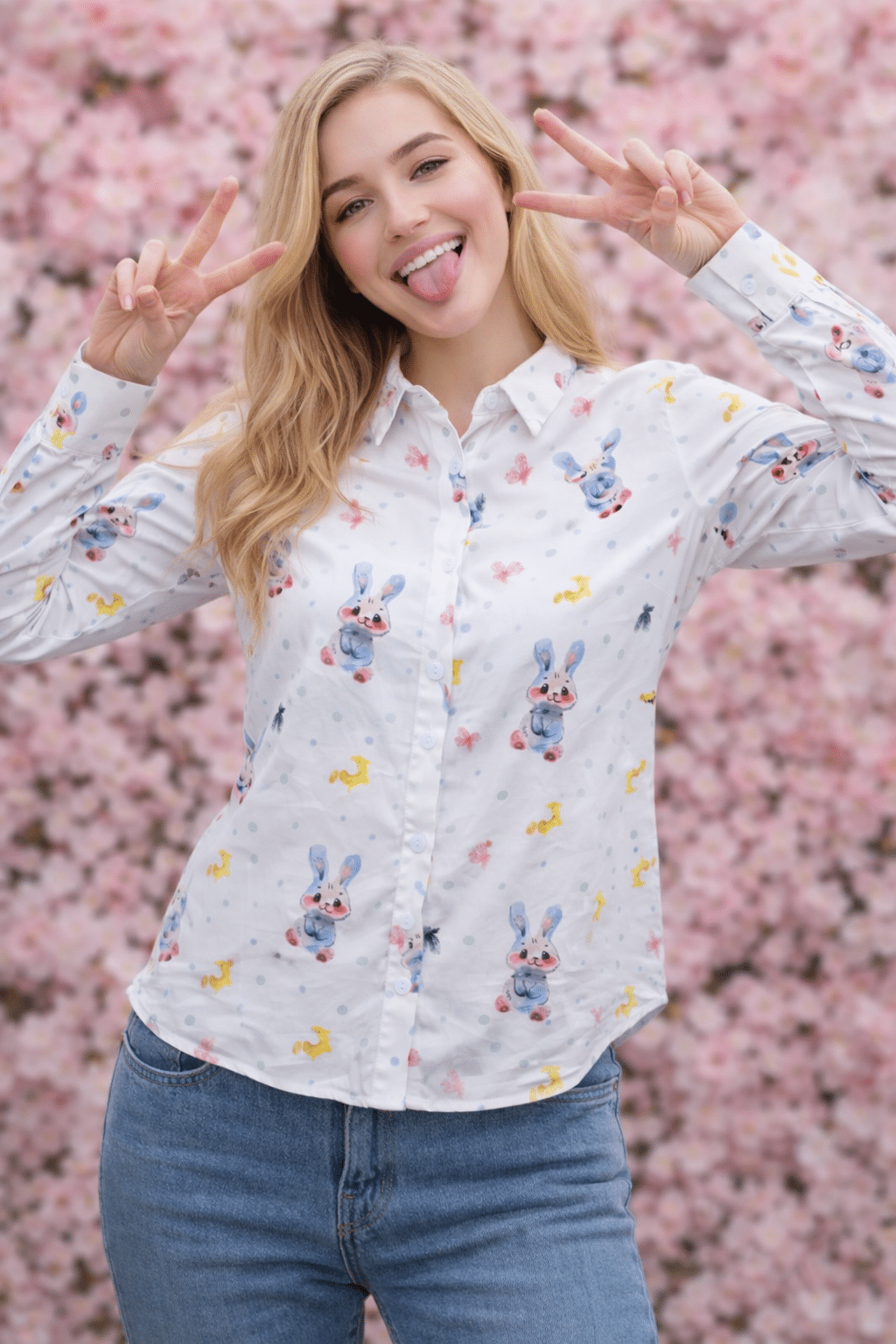 Camisa conejos grises