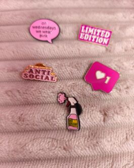 Pins frases surtidos rosas