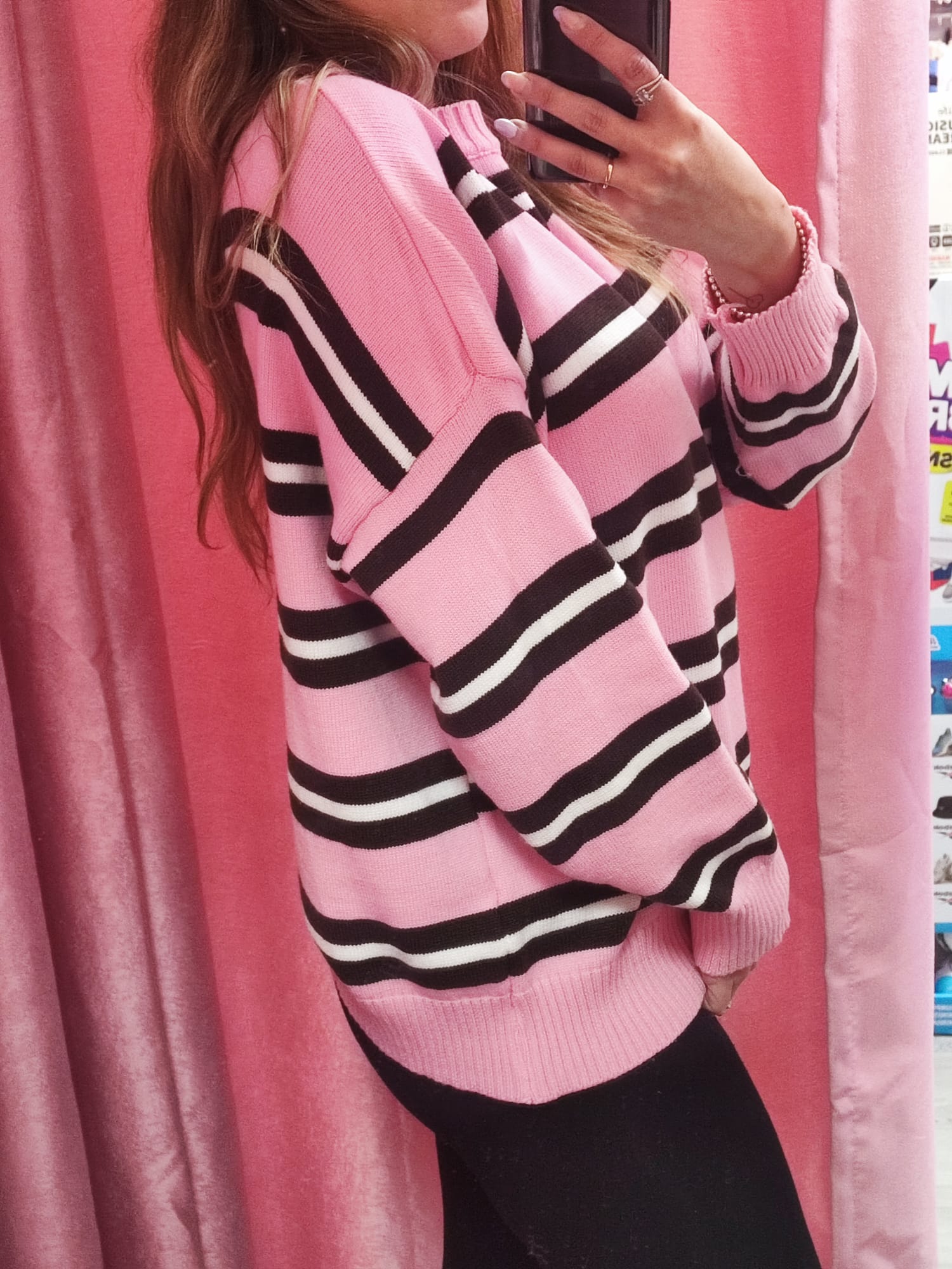 Jersey rayas chocolate oversize - Imagen 4