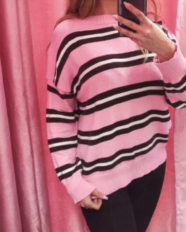 Jersey rayas chocolate oversize