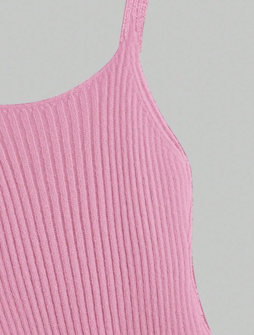 Conjunto de vestido rosa y jersey con lazos - Imagen 3