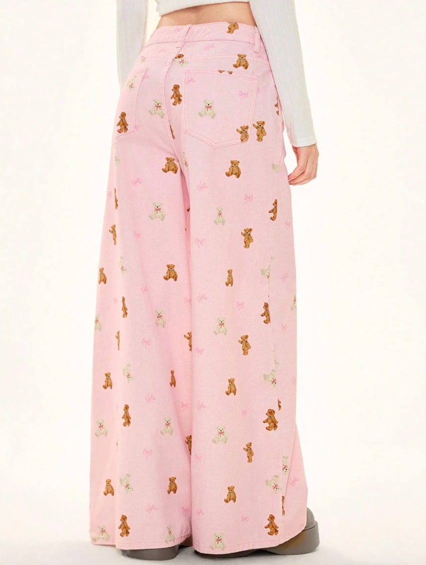 Vaqueros rosas con ositos - Imagen 2