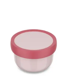 Tupper con tenedor para fruta redondo