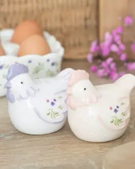 Salero y pimentero gallinas