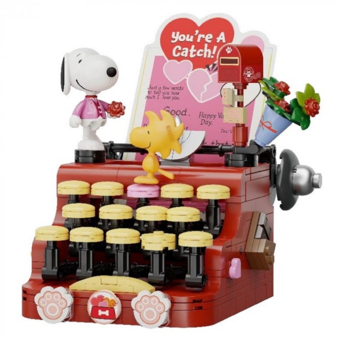 Máquina de escribir Snoopy bloques de construcción