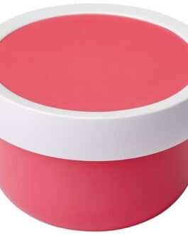 Tupper con tenedor para fruta redondo