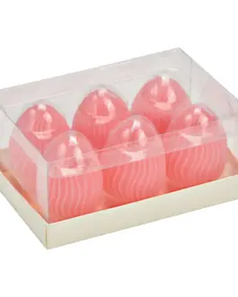 Set velas huevo de pascua rosas