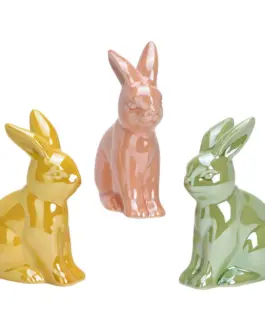 Figuras conejos brillantes