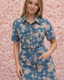 Vestido vaquero flores