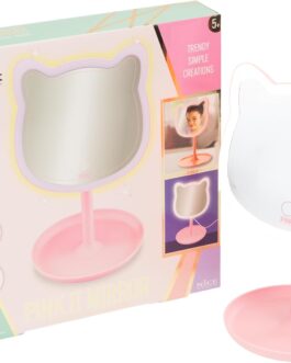 Espejo con luz led gato