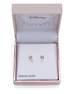 Pendientes plata rosa la Bella y la Bestia