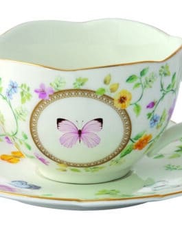 Taza mariposa con plato