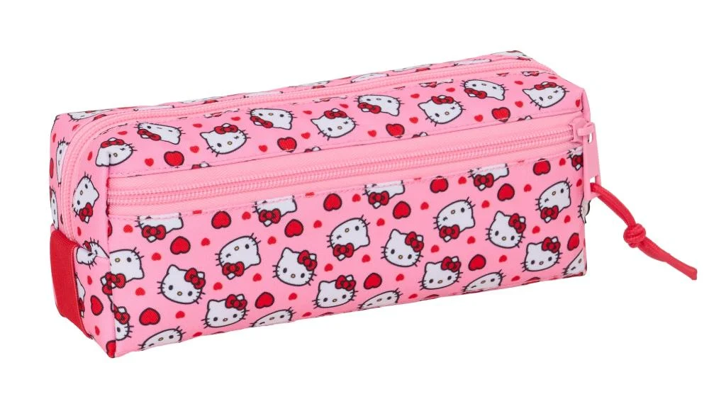 Estuche triple rectangular Hello Kitty