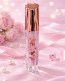 Brillo de labios pétalos de rosa
