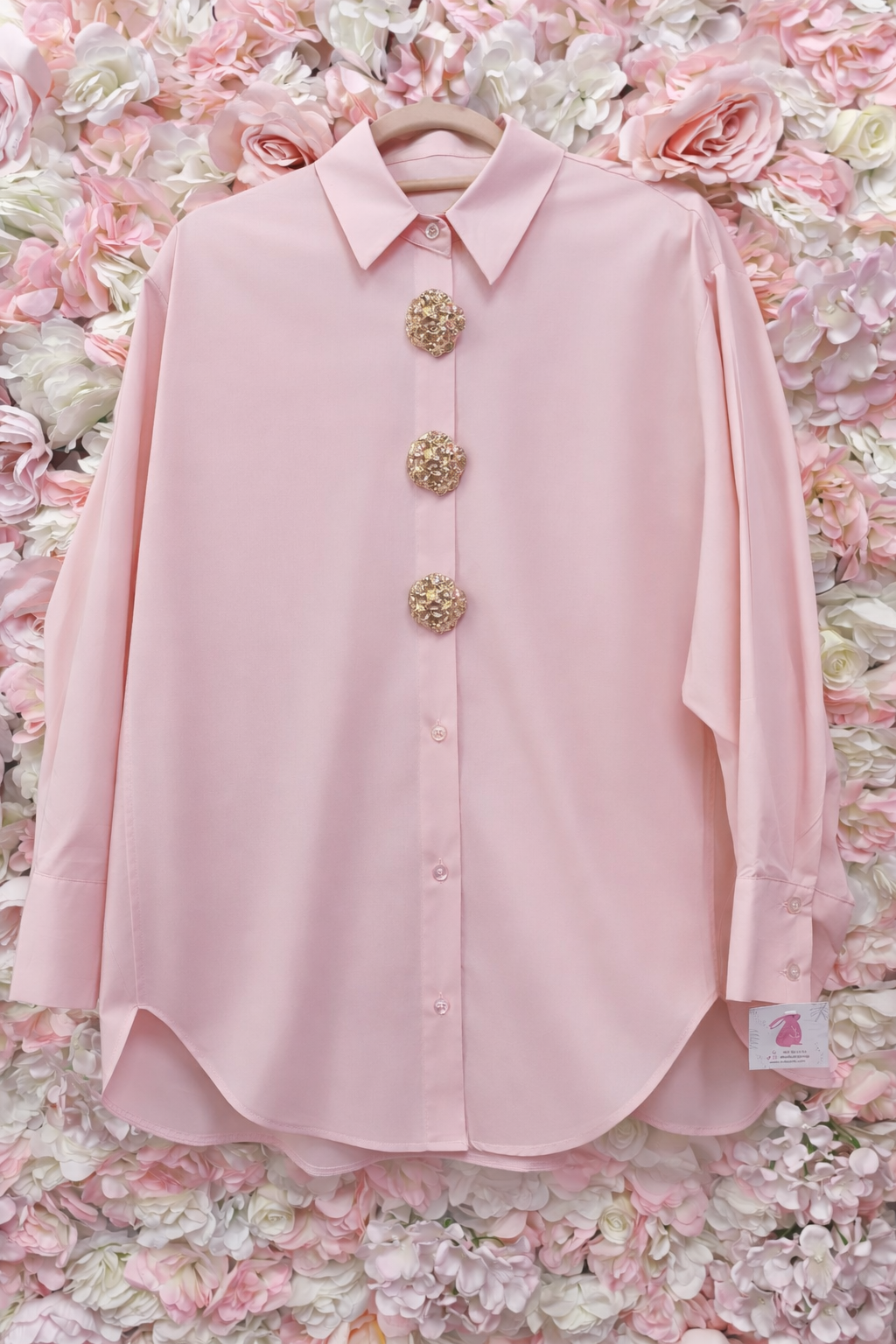 Camisa curvy botones dorados - Imagen 2