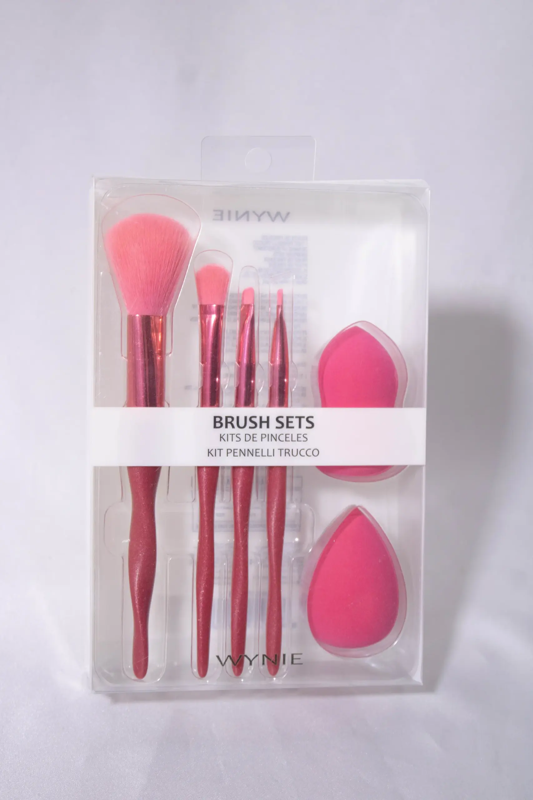 Set brochas de maquillaje rosas