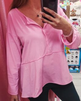 Camiseta curvy rosa sweet