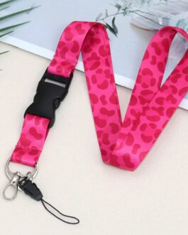 Lanyard animal print rosa