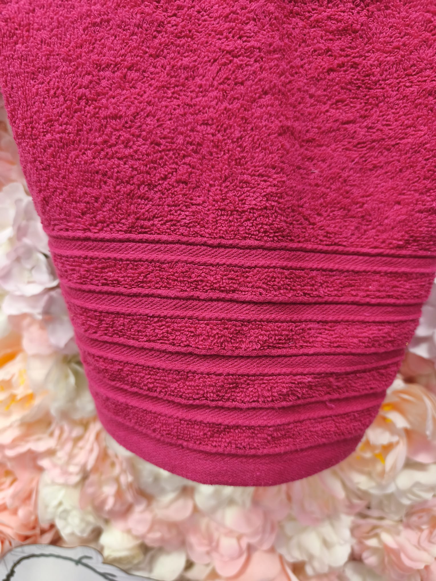 Toallas algodón fucsia - Imagen 2