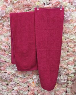 Toallas algodón fucsia