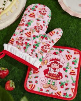 Manopla y agarrador Tarta de Fresa volante