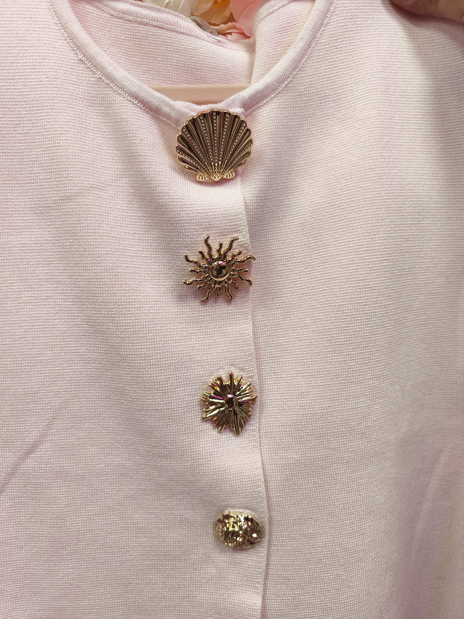 Top rosa botones marinos - Imagen 2