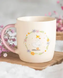Taza pato floral
